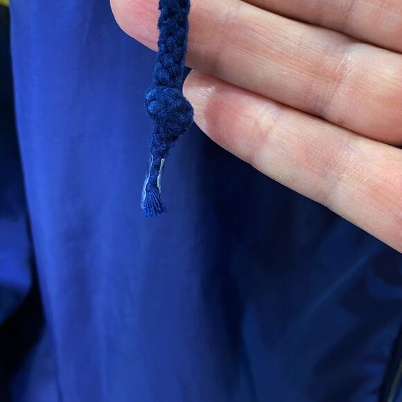 Adidas Reversible Jacket Coat Size Large Navy Blue And Yellow 90s Fleece/Nylon - Picture 12 of 12